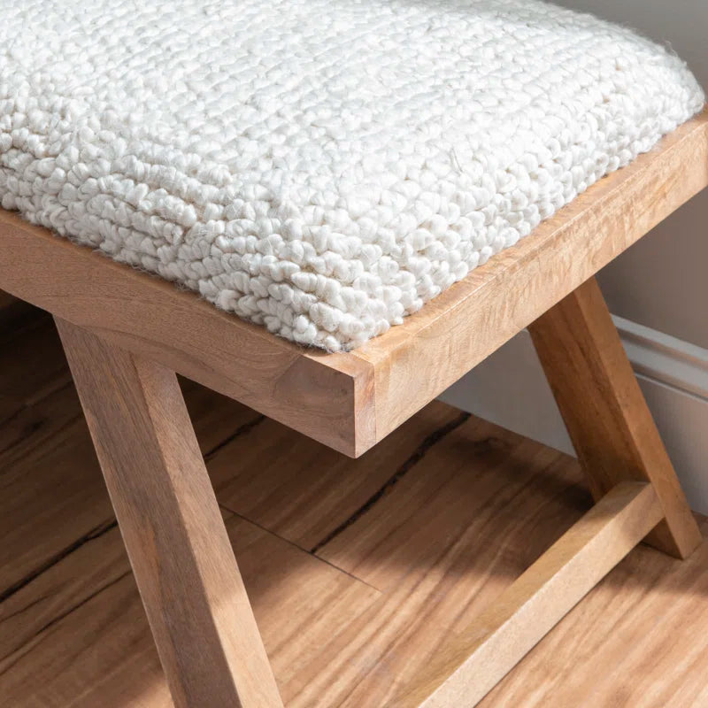 Laoche Upholstered Bench - Wooden bazar