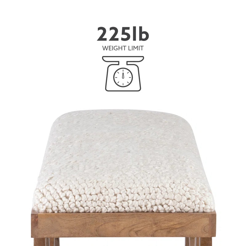 Laoche Upholstered Bench - Wooden bazar