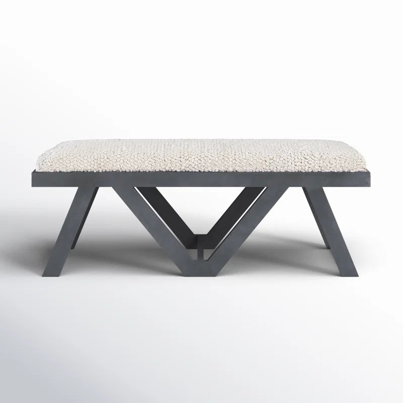Laoche Upholstered Bench - Wooden bazar