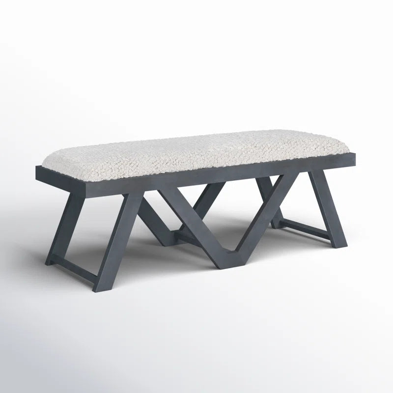 Laoche Upholstered Bench - Wooden bazar
