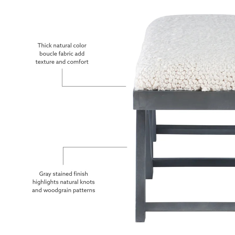 Laoche Upholstered Bench - Wooden bazar
