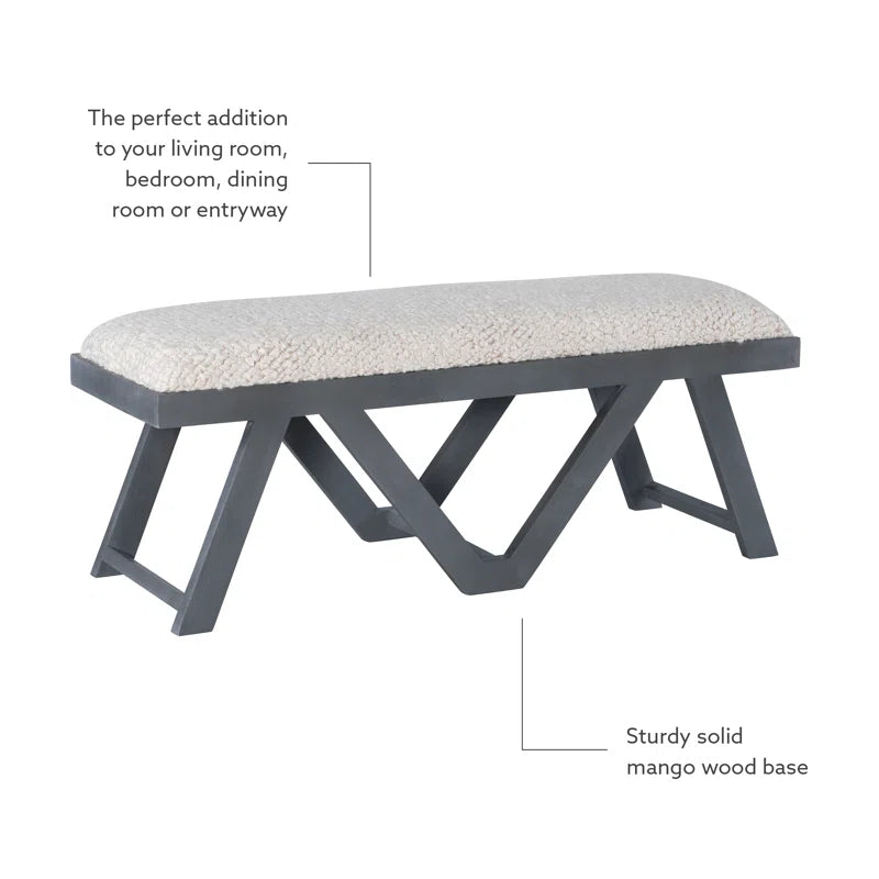 Laoche Upholstered Bench - Wooden bazar