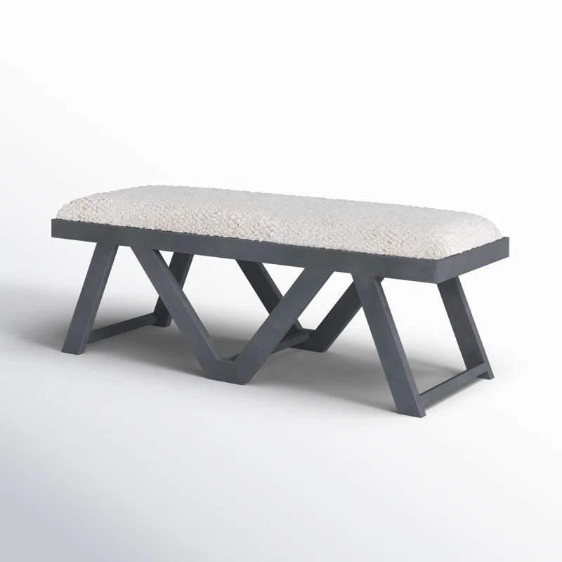 Laoche Upholstered Bench - Wooden bazar