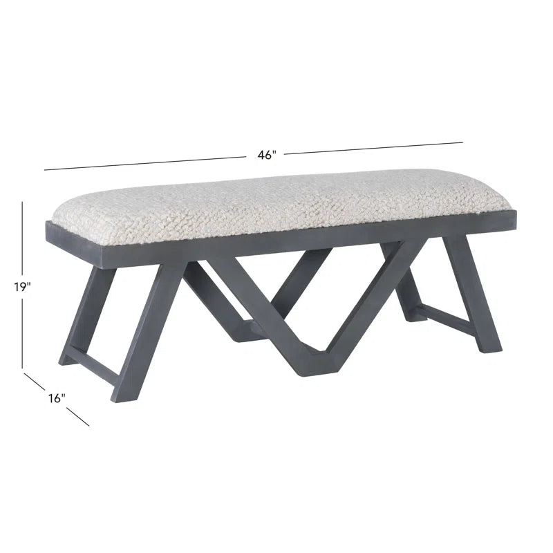 Laoche Upholstered Bench - Wooden bazar