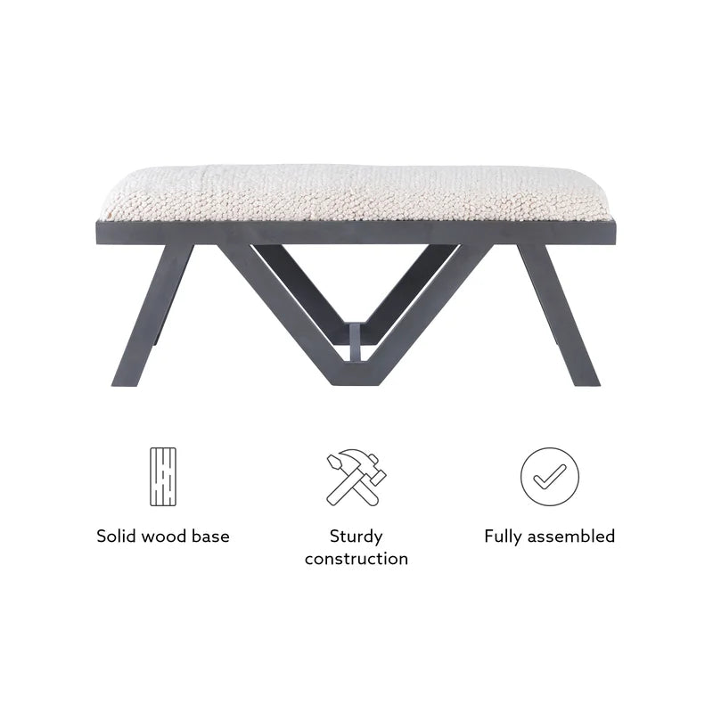 Laoche Upholstered Bench - Wooden bazar