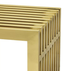 Lazmin Metal Bench stainless Steel SS-304 - Wooden Bazar