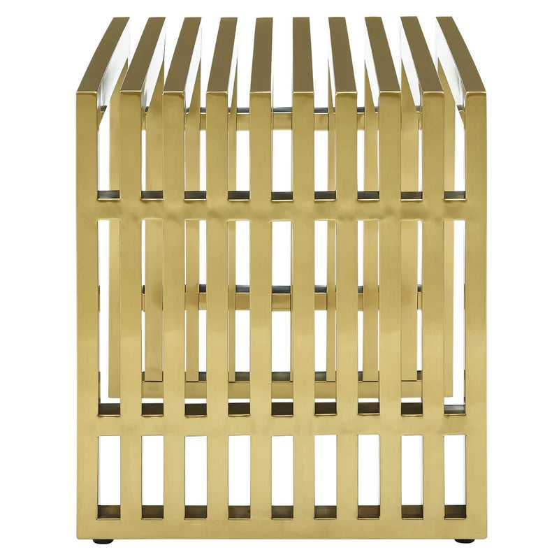 Lazmin Metal Bench stainless Steel SS-304 - Wooden Bazar