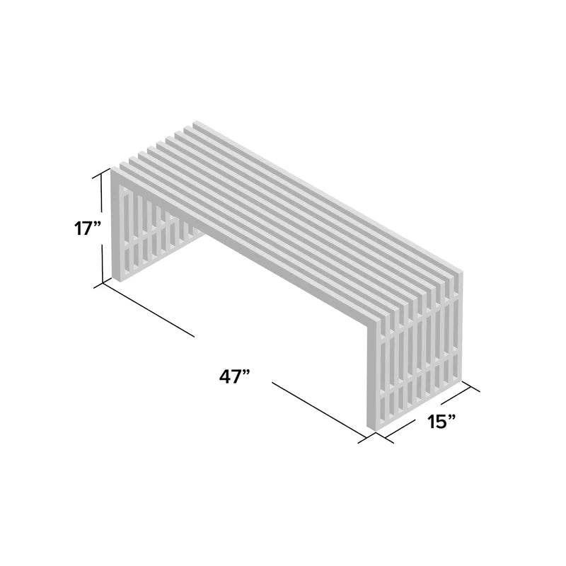 Lazmin Metal Bench stainless Steel SS-304 - Wooden Bazar