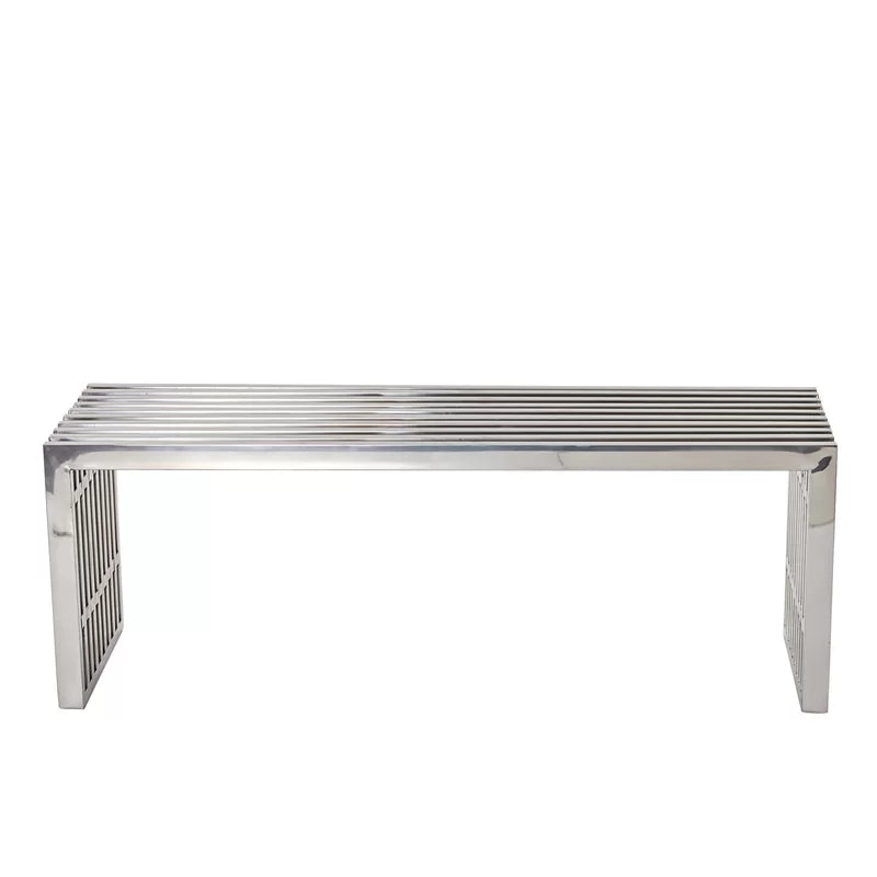 Lazmin Metal Bench stainless Steel SS-304 - Wooden Bazar
