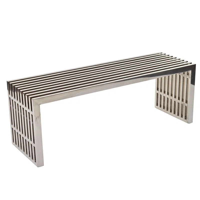 Lazmin Metal Bench stainless Steel SS-304 - Wooden Bazar