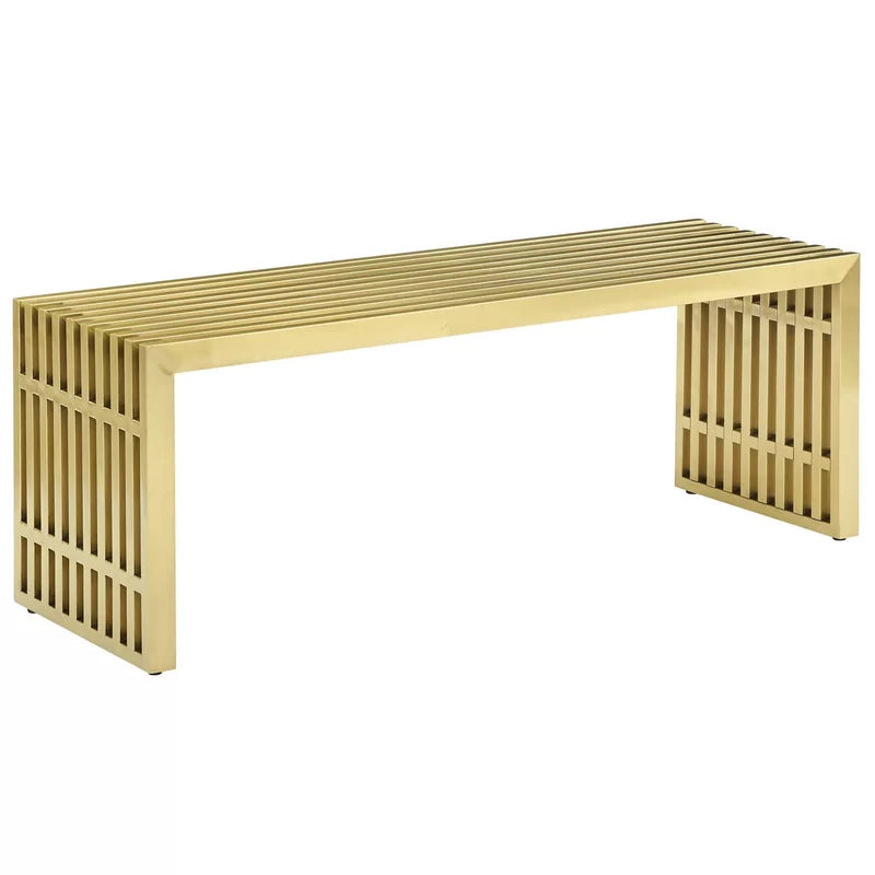 Lazmin Metal Bench stainless Steel SS-304 - Wooden Bazar