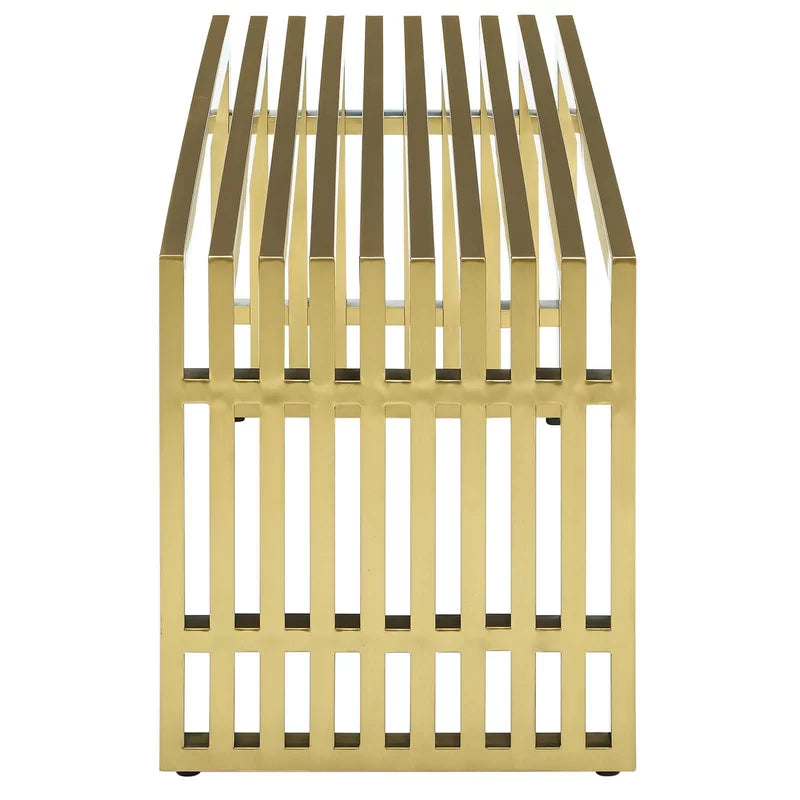Lazmin Metal Bench stainless Steel SS-304 - Wooden Bazar