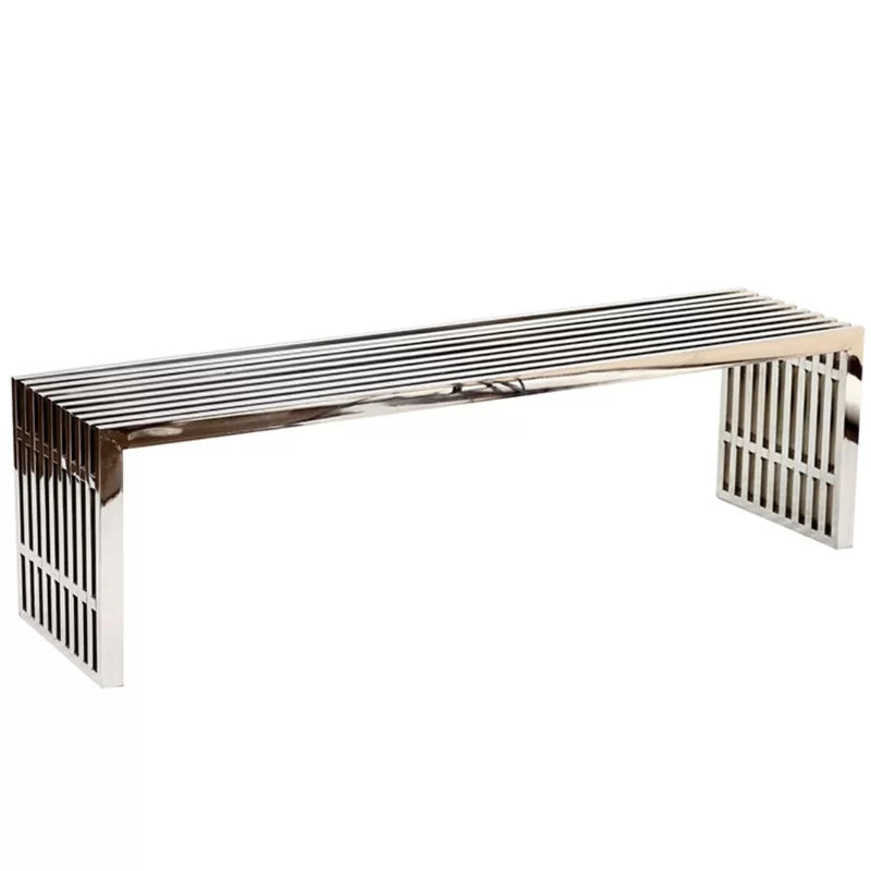 Lazmin Metal Bench stainless Steel SS-304 - Wooden Bazar