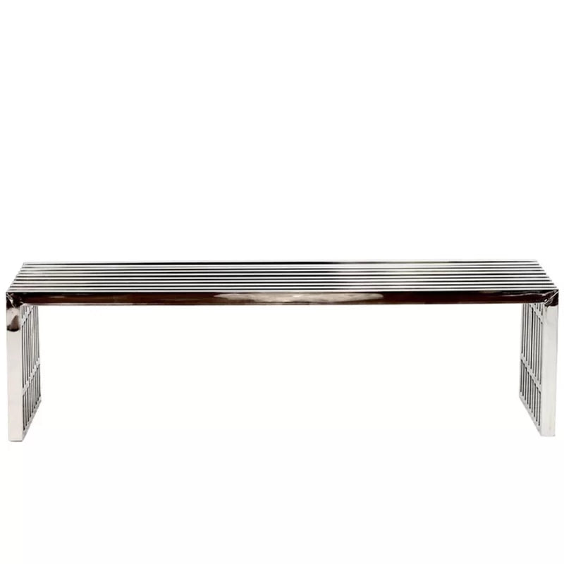 Lazmin Metal Bench stainless Steel SS-304 - Wooden Bazar