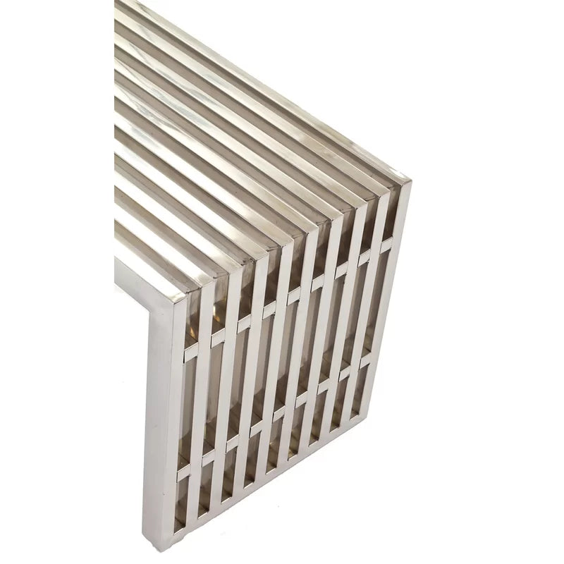 Lazmin Metal Bench stainless Steel SS-304 - Wooden Bazar