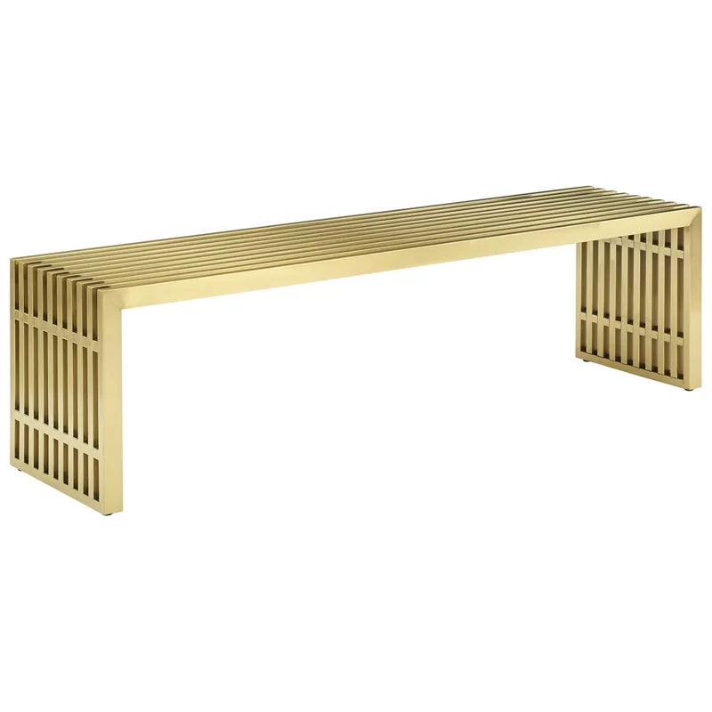 Lazmin Metal Bench stainless Steel SS-304 - Wooden Bazar