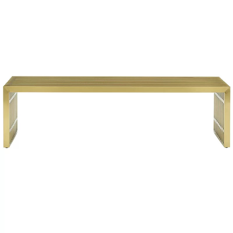 Lazmin Metal Bench stainless Steel SS-304 - Wooden Bazar