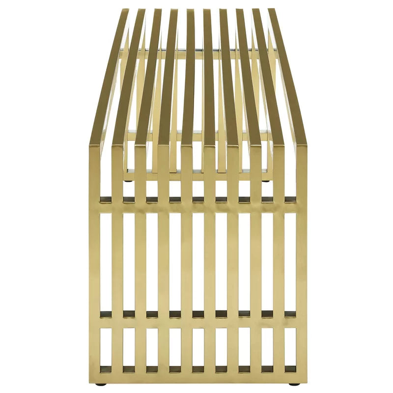 Lazmin Metal Bench stainless Steel SS-304 - Wooden Bazar