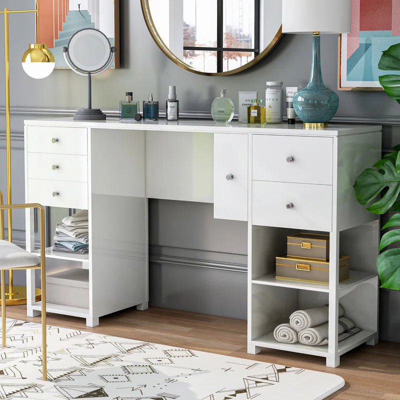 Laberex White Vanity Dreessing Table - Wooden bazar