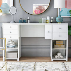 Laberex White Vanity Dreessing Table - Wooden bazar