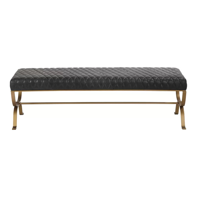 Vazyuin Bench Antique Black/Gold - Wooden Bazar