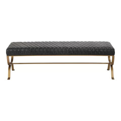 Vazyuin Bench Antique Black/Gold - Wooden Bazar