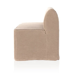 Helpon Linen Blend Upholstered Bench - Wooden Bazar