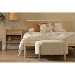 Lakkertate Polyester Blend Upholstered Bench - Wooden Bazar