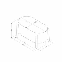 Lakkertate Polyester Blend Upholstered Bench - Wooden Bazar