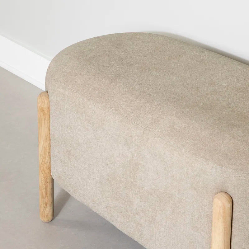 Lakkertate Polyester Blend Upholstered Bench - Wooden Bazar