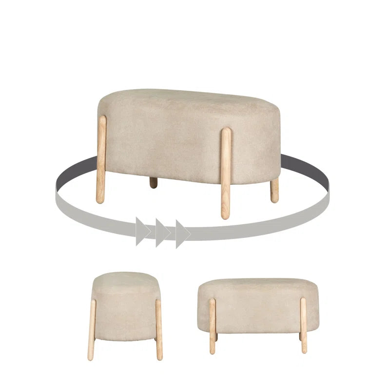 Lakkertate Polyester Blend Upholstered Bench - Wooden Bazar