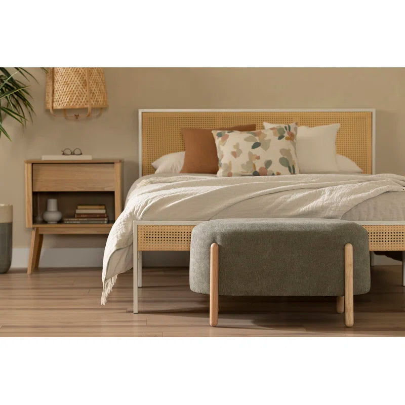 Lakkertate Polyester Blend Upholstered Bench - Wooden Bazar