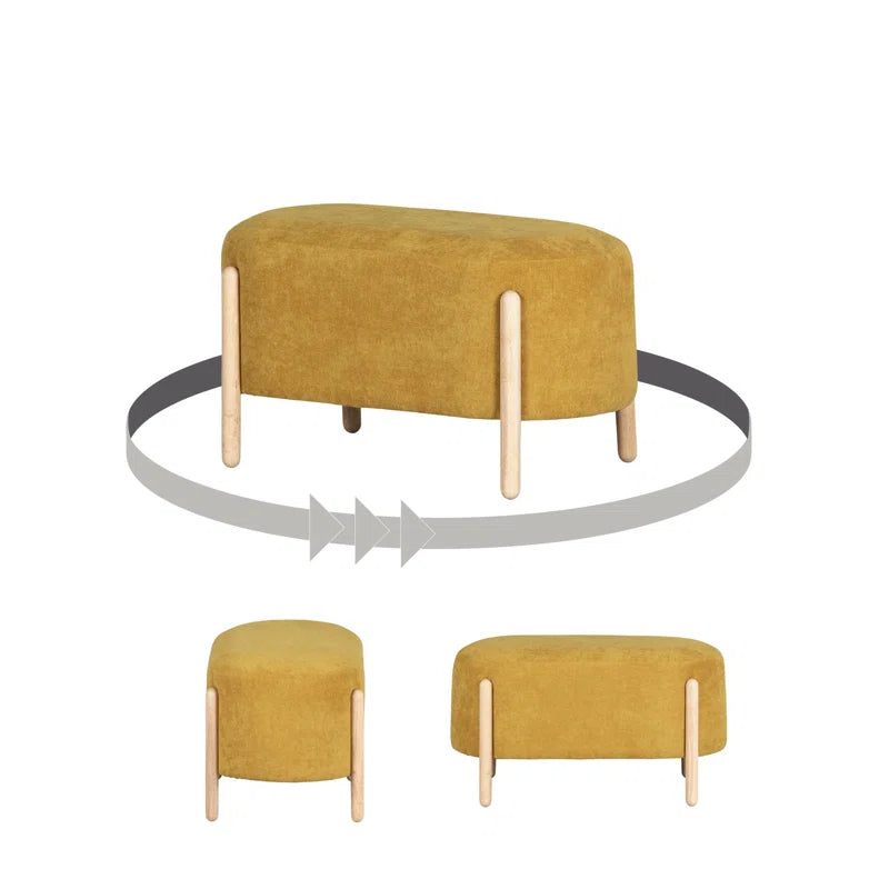 Lakkertate Polyester Blend Upholstered Bench - Wooden Bazar