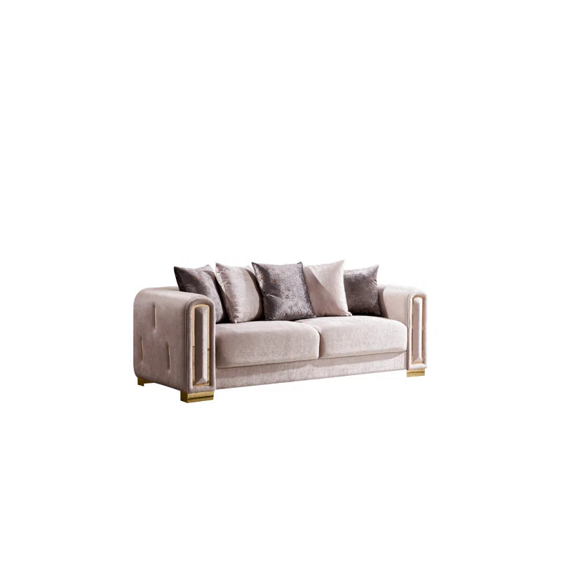 Foehre 2 - Piece Velvet Living Room Luxury Sofa Set
