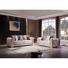 Foehre 2 - Piece Velvet Living Room Luxury Sofa Set