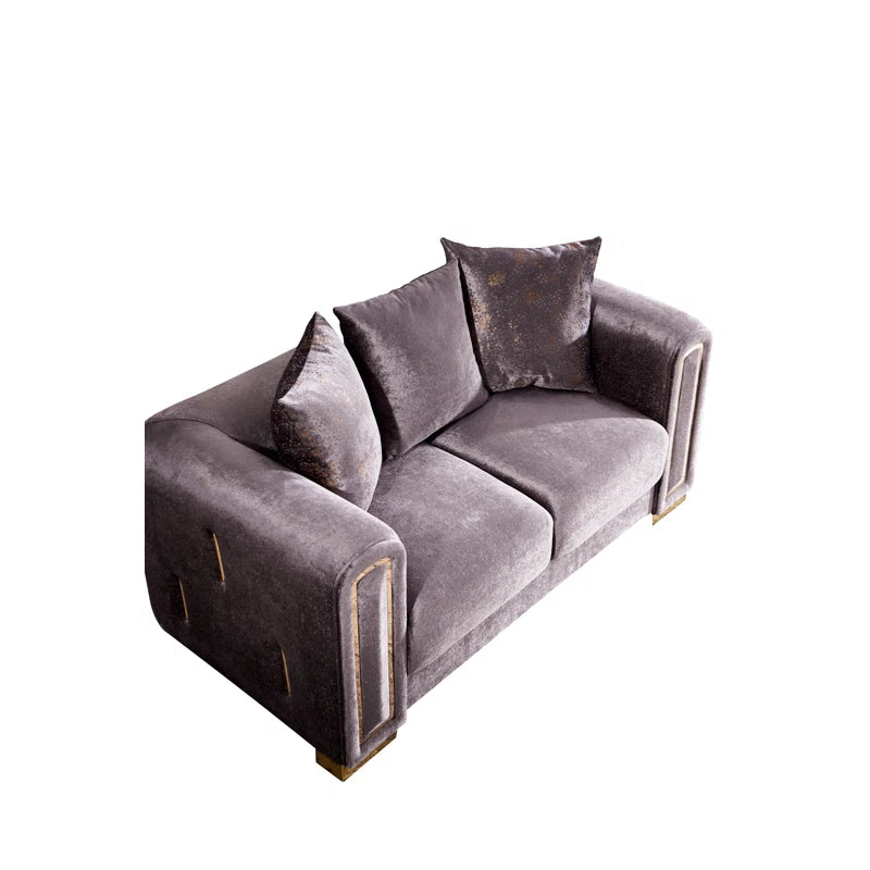 Foehre 2 - Piece Velvet Living Room Luxury Sofa Set