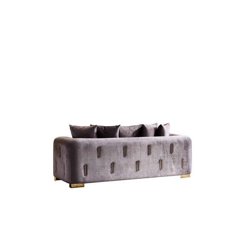 Foehre 2 - Piece Velvet Living Room Luxury Sofa Set
