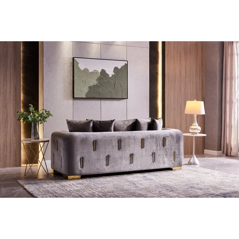 Foehre 2 - Piece Velvet Living Room Luxury Sofa Set