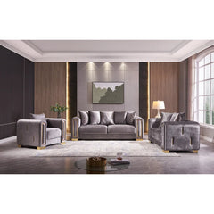 Foehro 3 - Piece Velvet Living Room Luxury Sofa Set