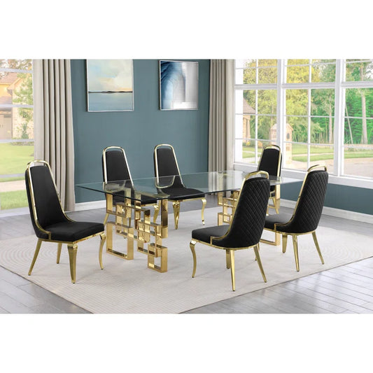 Erish New 6 Seater Double Pedestal Dining Set | Home Interior