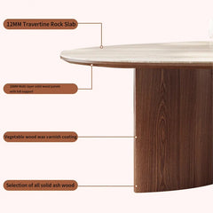 Xaky 6 Seater Seven-piece double-pedestal dining set in a simple French style