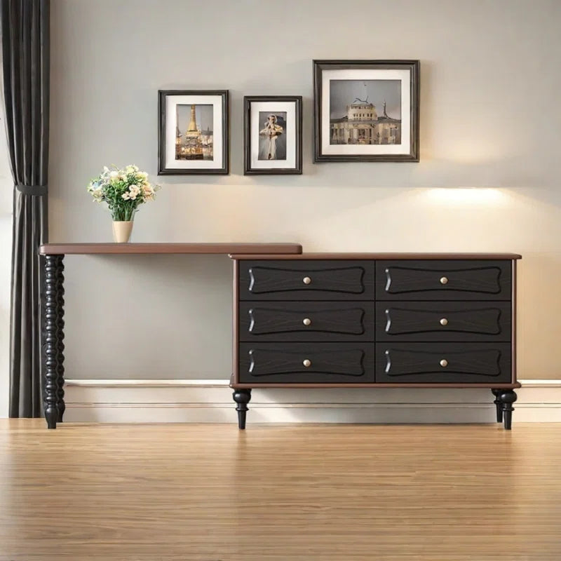 Retro Light Luxury Dresser - Wooden Bazar