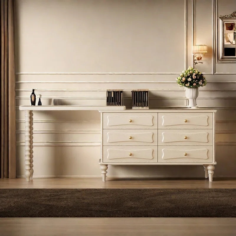 Retro Light Luxury Dresser - Wooden Bazar