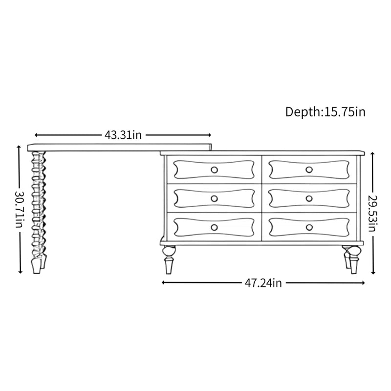 Retro Light Luxury Dresser - Wooden Bazar