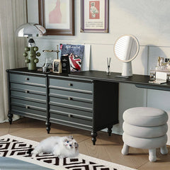 Catliy French Vintage-Style Extendable Makeup Dresser Table - Wooden Bazar