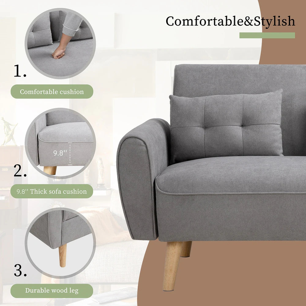 Modern Loveseat Sofa - Wooden bazar