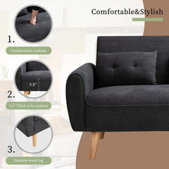 Modern Loveseat Sofa - Wooden bazar