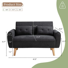 Modern Loveseat Sofa - Wooden bazar