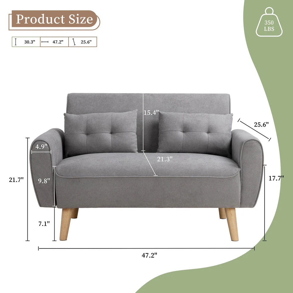 Modern Loveseat Sofa - Wooden bazar