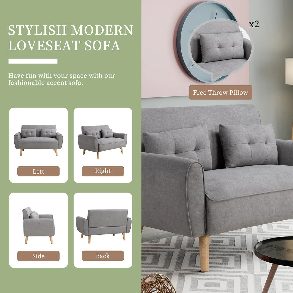 Modern Loveseat Sofa - Wooden bazar